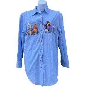 Vintage Winnie the Pooh Chambray long sleeve button down shirt